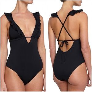 Nwt cupshe deep V one piece swimsuit size medium